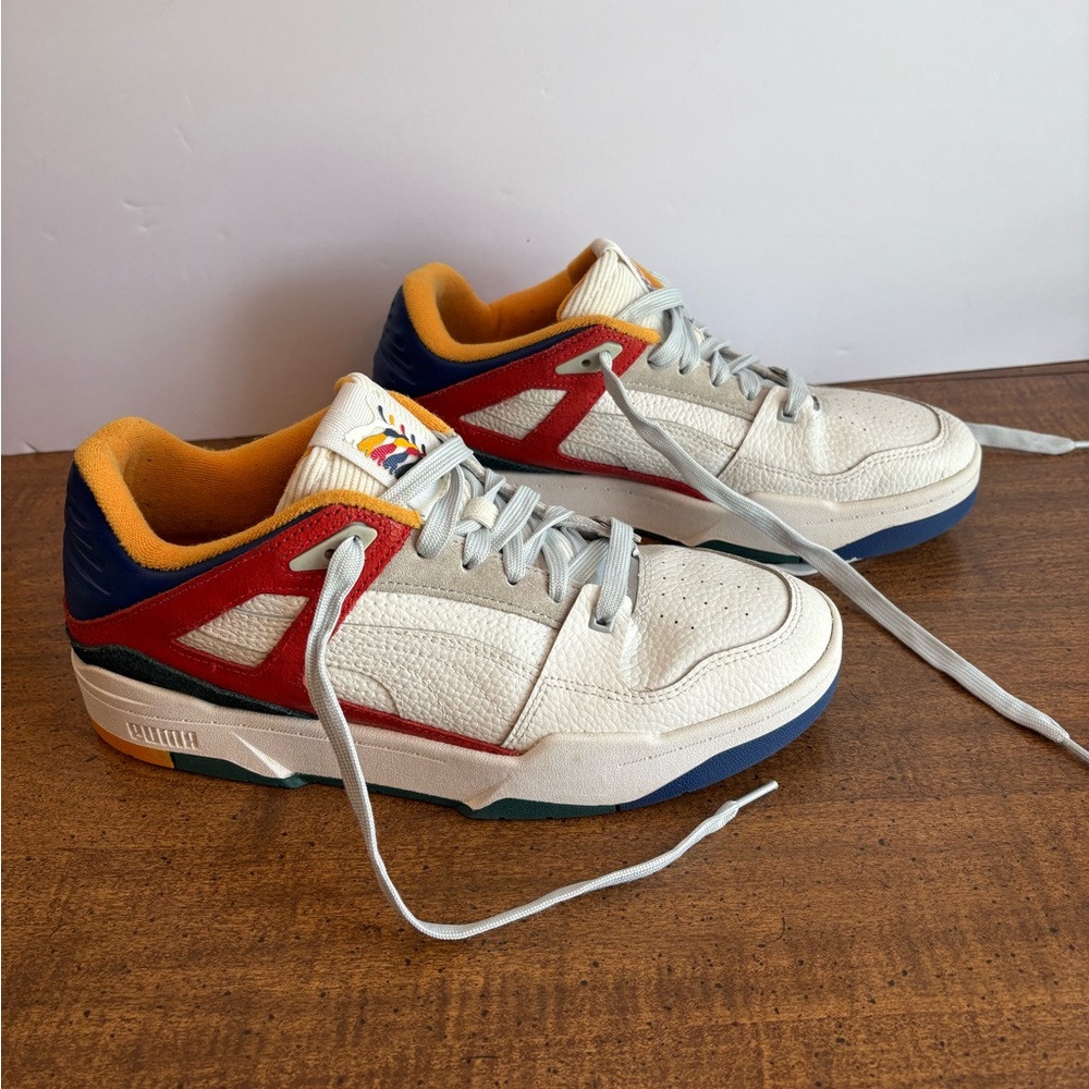 Puma Slipstream Sneakers Mens Size 9.5 Casual Shoes white yellow blue red cl